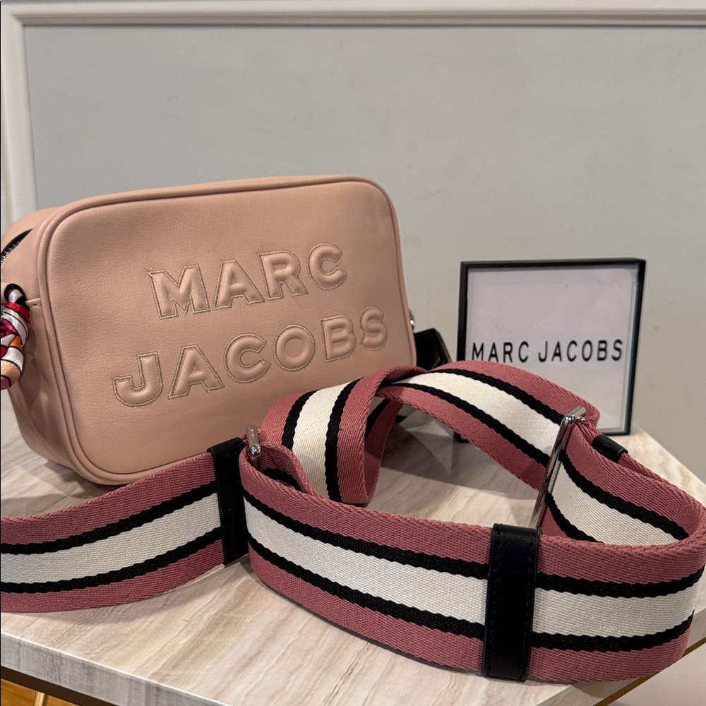 Marc Jacobs Flash Pink Leather Camera Crossbody